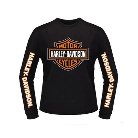 Adelaide Harley-Davidson Long Sleeve B&S Tee in Black