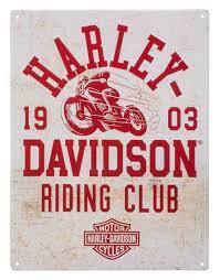 Harley-Davidson Riding Club Tin Sign