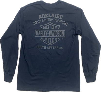 Adelaide Harley-Davidson L/S Silhouette B&S Tee
