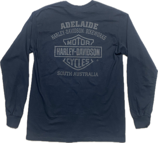 Adelaide Harley-Davidson L/S Silhouette B&S Tee