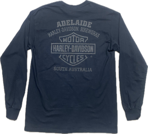 Adelaide Harley-Davidson L/S Silhouette B&S Tee