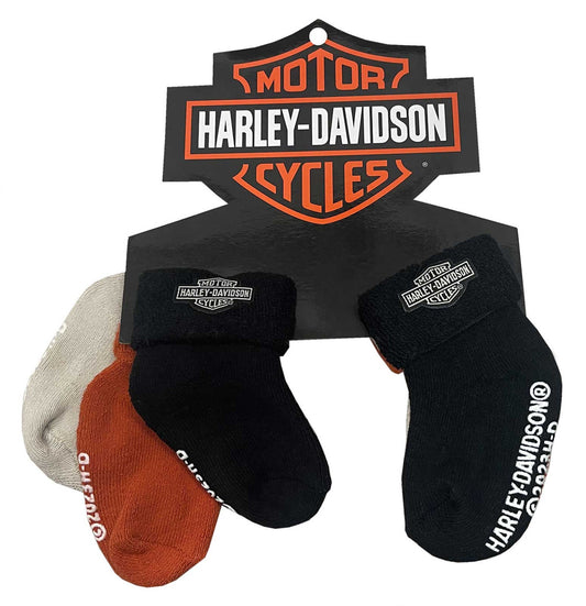 Harley-Davidson Baby Boy's 3-Pack Infant Socks