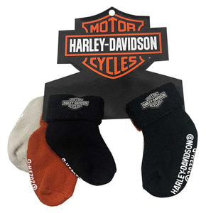 Harley-Davidson Baby Boy's 3-Pack Infant Socks