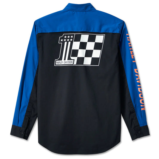 Harley-Davidson #1 Victory Shirt - Colourblocked - Blue