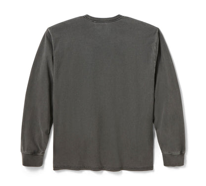 Dickies x H-D Winged Horseshoe Long Sleeve Tee - Washed Black