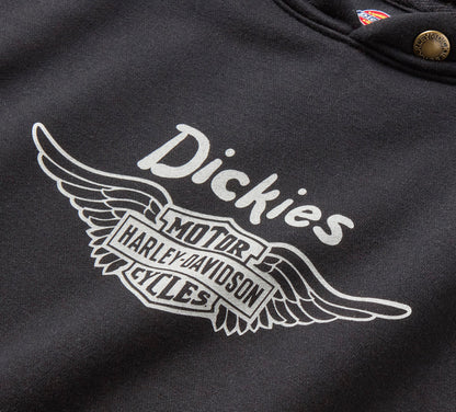 Dickies x H-D Winged Horseshoe Oversized Pullover Hoodie - Black