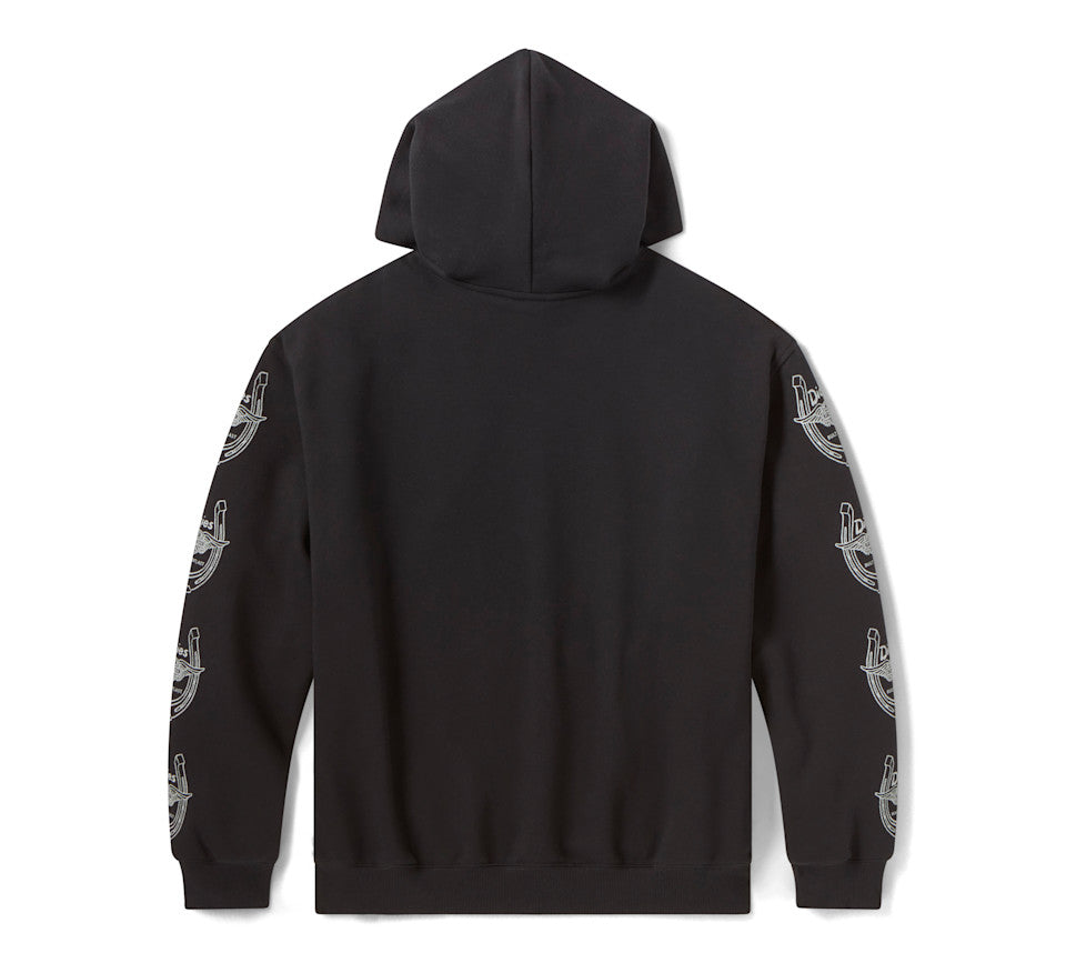 Dickies x H-D Winged Horseshoe Oversized Pullover Hoodie - Black