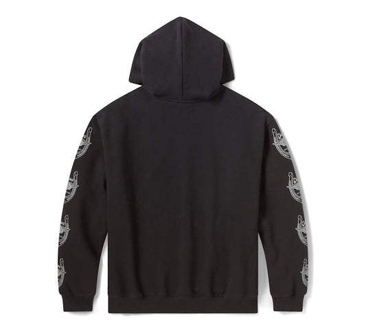 Dickies x H-D Winged Horseshoe Oversized Pullover Hoodie - Black