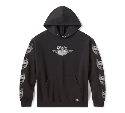 Dickies x H-D Winged Horseshoe Oversized Pullover Hoodie - Black