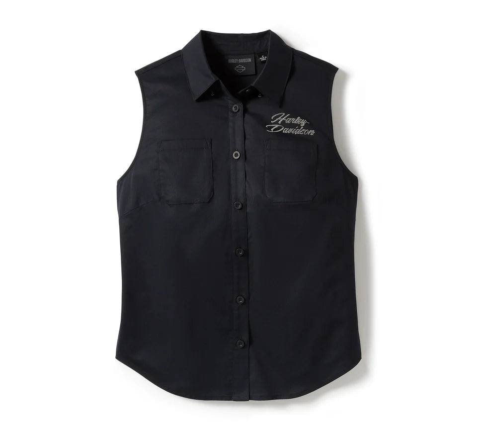 Women's Harley-Davidson Essential Bling Button Front Tank