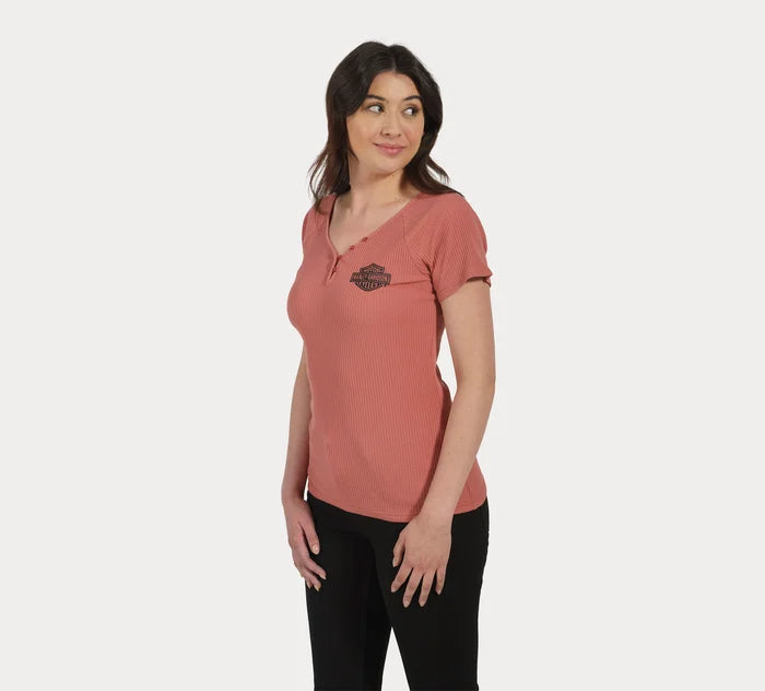 Women's Harley-Davidson Rib Knit Fitted Tee