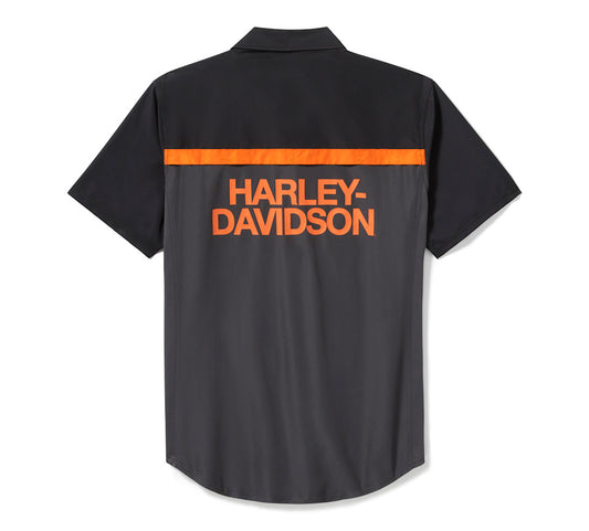 Harley-Davidson Short Sleeve TECH Vented Shirt- Asphalt/ Harley Black