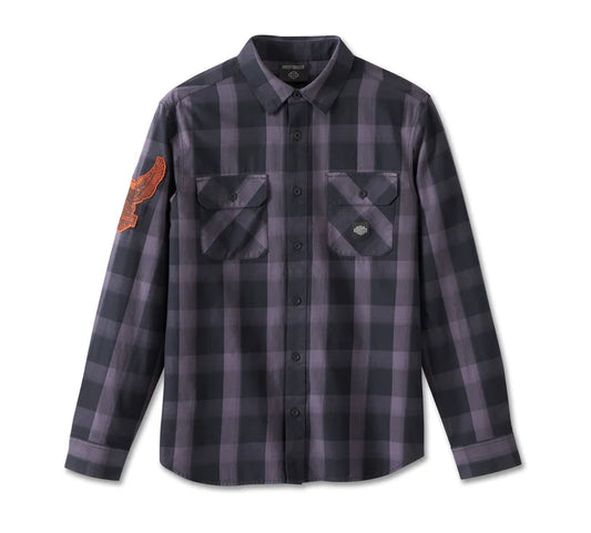 Harley-Davidson Motorbreath Long Sleeve Shirt - Black Plaid