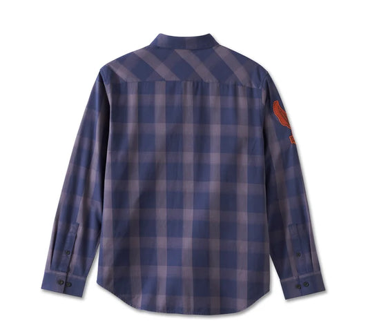 Harley-Davidson Motorbreath Long Sleeve Shirt - Blue Plaid