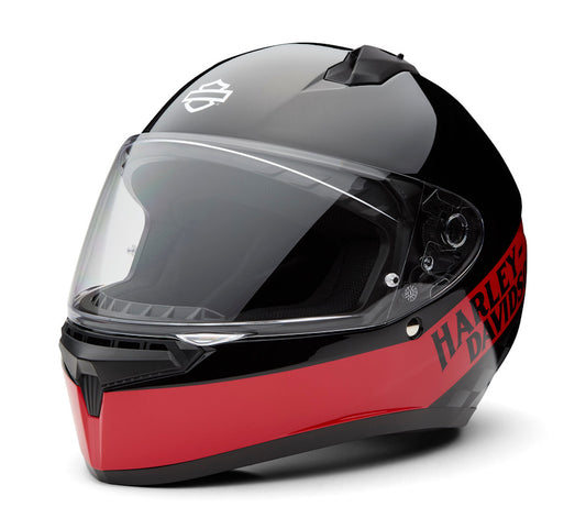 Harley-Davidson Velo H34 Full Face Helmet- Gloss black & Red with Checkered Flag