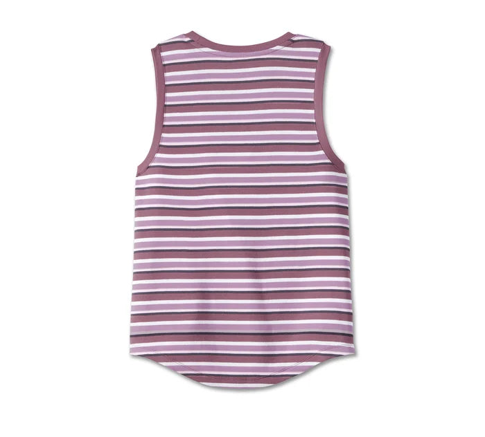 Women's Harley-Davidson Division Striped Tank - Lavender