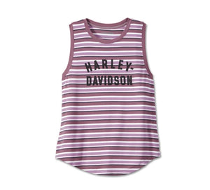 Women's Harley-Davidson Division Striped Tank - Lavender