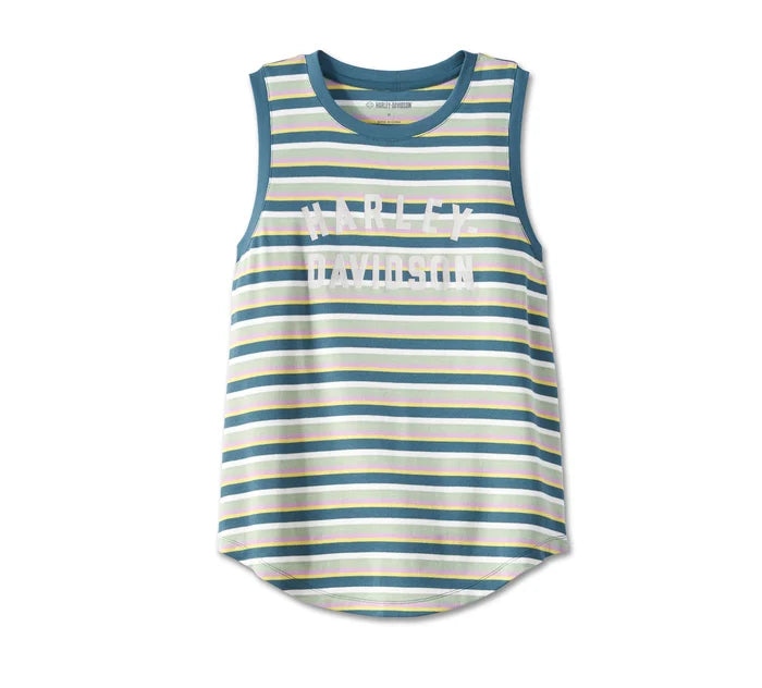 Women's Harley-Davidson Division Striped Tank - Green