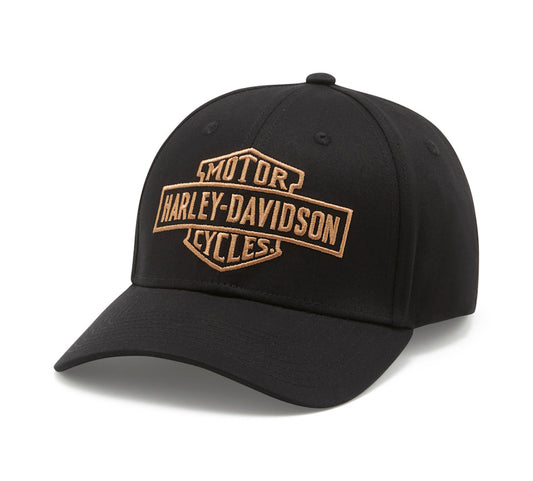 Harley-Davidson Workwear Softail Stretch Fit Cap- Black & Gold