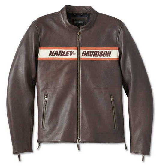 Harley-Davidson Men's Victory Lane II Leather Jacket- Brown