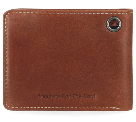 Harley-Davidson Leather Wallet - Willie G Skull - Cognac