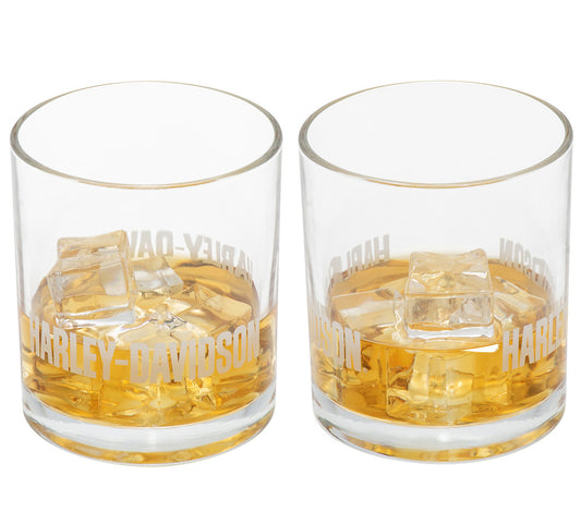 Harley-Davidson Premier Rocks Glass Set of 2