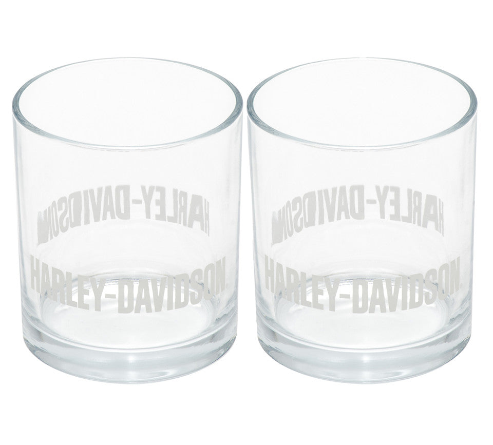 Harley-Davidson Premier Rocks Glass Set of 2