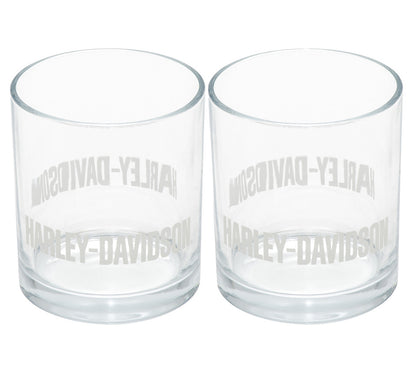 Harley-Davidson Premier Rocks Glass Set of 2