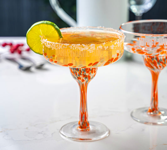 Harley-Davidson Confetti Margarita Glass Set of 2