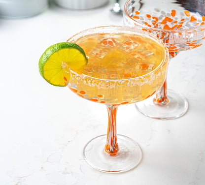 Harley-Davidson Confetti Margarita Glass Set of 2