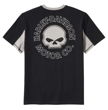 Harley-Davidson Willie G Skull Colorblock Tee - black/grey