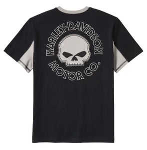 Harley-Davidson Willie G Skull Colorblock Tee - black/grey