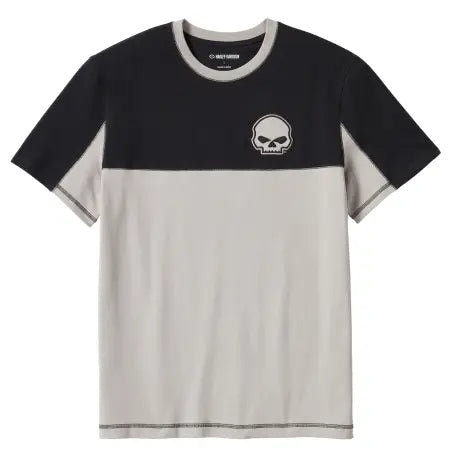 Harley-Davidson Willie G Skull Colorblock Tee - black/grey