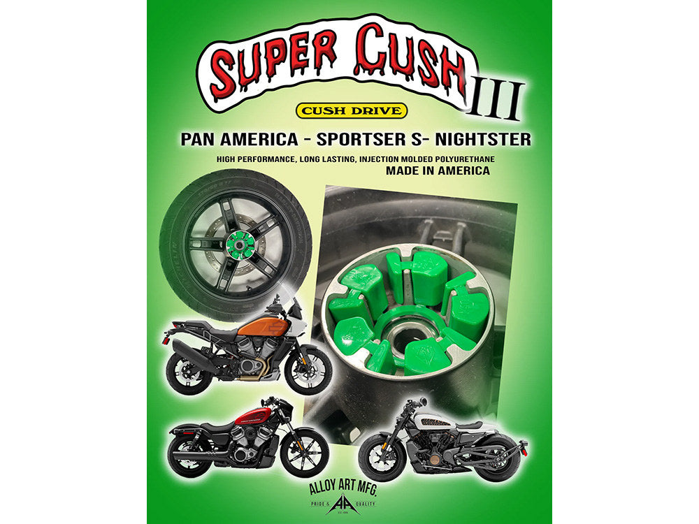 Super Cush Drive. Fits Pan America 2021up, Sportster S 2021up and Nightster 975 2022up.