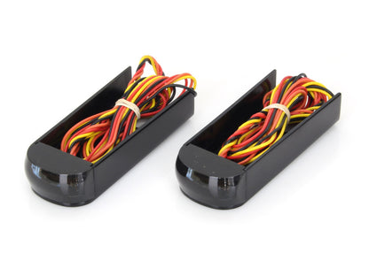 Strut Light Kit with Red Run/Brake & Amber Turn Signal - Black. Fits Softail 1984-2017.