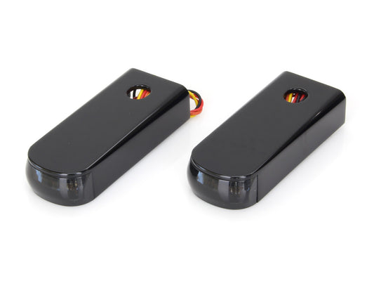 Strut Light Kit with Red Run/Brake & Amber Turn Signal - Black. Fits Softail 1984-2017.