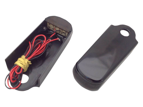 Strut Light Kit with Red Run/Brake & Amber Turn Signal - Black. Fits Softail Blackline and Slim 2011-2017.