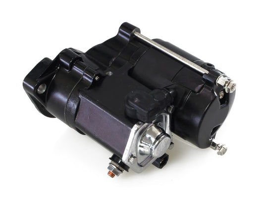 1.7kw Starter Motor - Black. Fits Big Twin 1989-2006