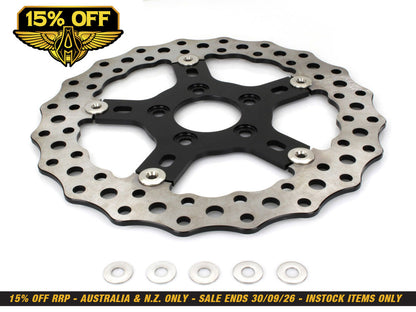 11.5in. Front or Rear Jagged Disc Rotor. Fits Big Twin 2000up & Sportster 2000-2010