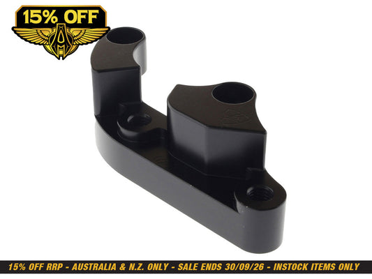 Replacement Big Brake Caliper Mount. Fits Softail 2015-2017 & Dyna 2006-2017 with OEM 11.8in. Disc.
