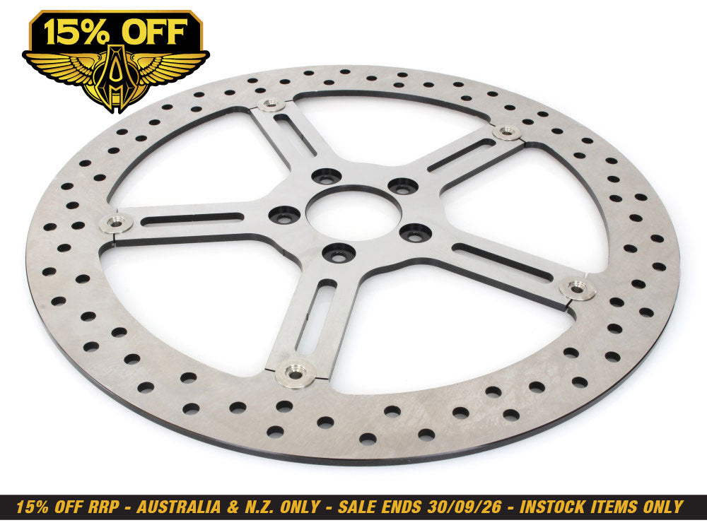 15in. Left Hand Front Big Brake Disc Rotor. Fits Softail Street Bob, Breakout & Low Rider 2018up & Standard 2020up.