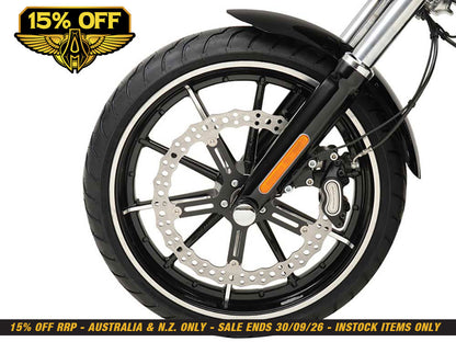 15in. Left Hand Front Jagged Big Brake Disc Rotor. Fits Softail 2000-2014 & Dyna 2000-2005.