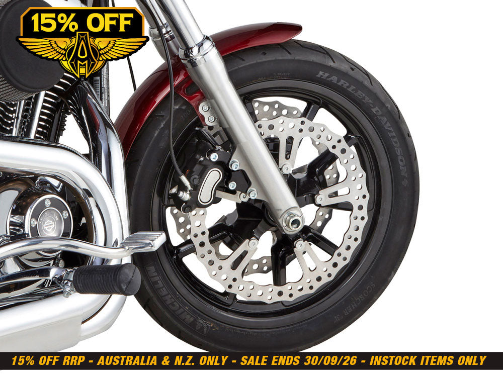 15in. Right Hand Front Jagged Big Brake Disc Rotor. Fits Dyna 2006-2017 with OEM Cast Wheel.