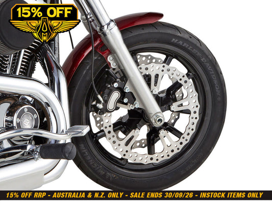 15in. Right Hand Front Jagged Big Brake Disc Rotor. Fits Dyna 2006-2017 with OEM Cast Wheel.