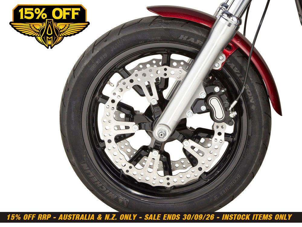 15in. Right Hand Front Jagged Big Brake Disc Rotor. Fits Dyna 2006-2017 with OEM Cast Wheel.