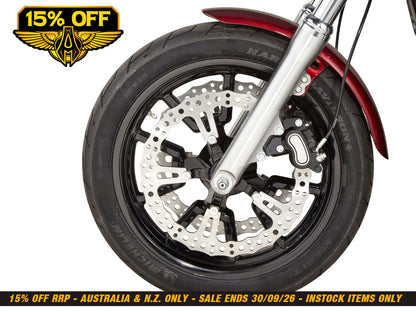 15in. Right Hand Front Jagged Big Brake Disc Rotor. Fits Dyna 2006-2017 with OEM Cast Wheel.
