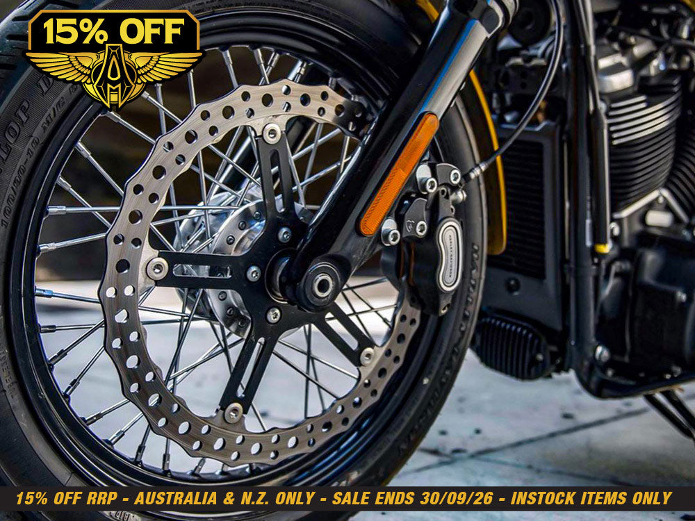 15in. Left Hand Front Jagged Big Brake Disc Rotor. Fits Softail Street Bob, Breakout & Low Rider 2018up & Standard 2020up.