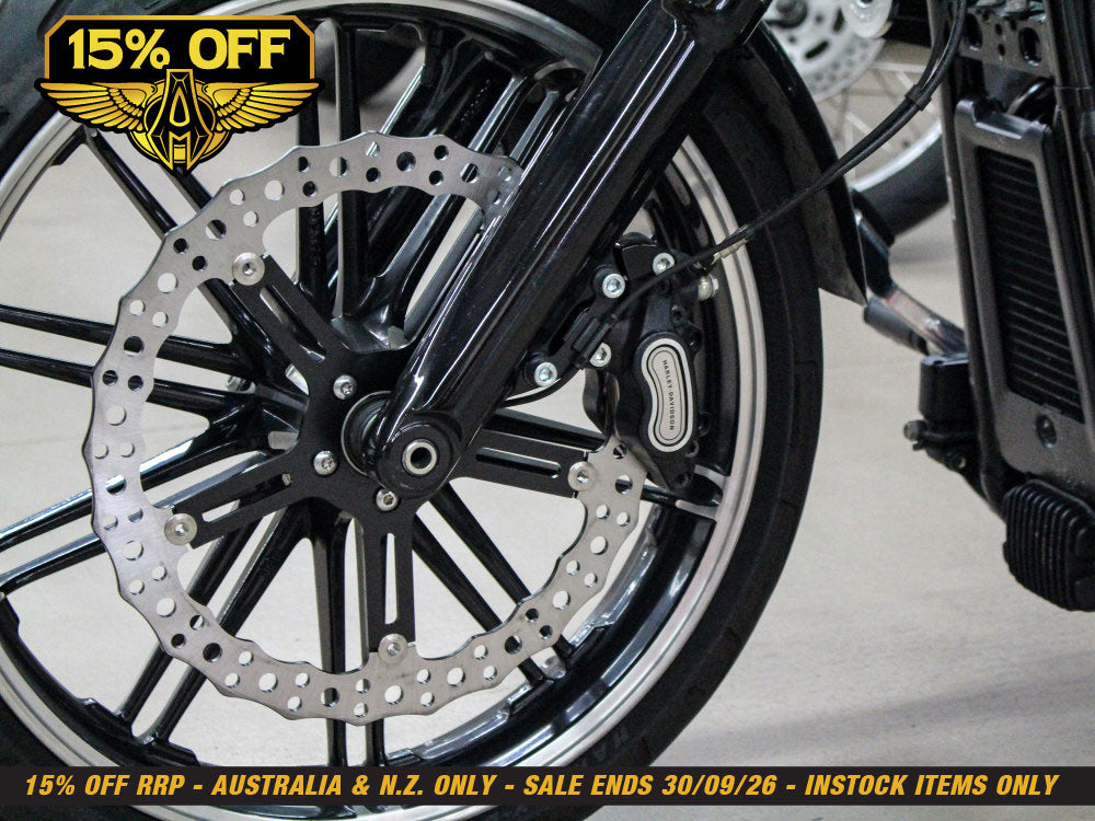 15in. Left Hand Front Jagged Big Brake Disc Rotor. Fits Softail Street Bob, Breakout & Low Rider 2018up & Standard 2020up.