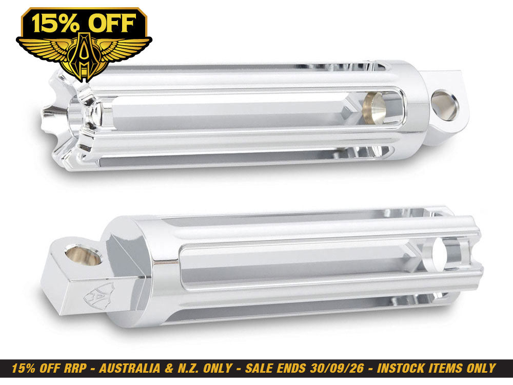 10-Gauge Footpegs - Chrome.