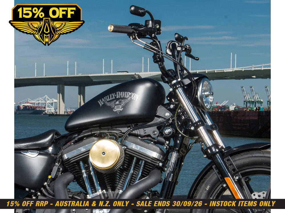 Knurled Fusion Handgrips - Brass. Fits H-D with Throttle Cable.